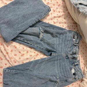 dark wash pacsun medium rise jeans